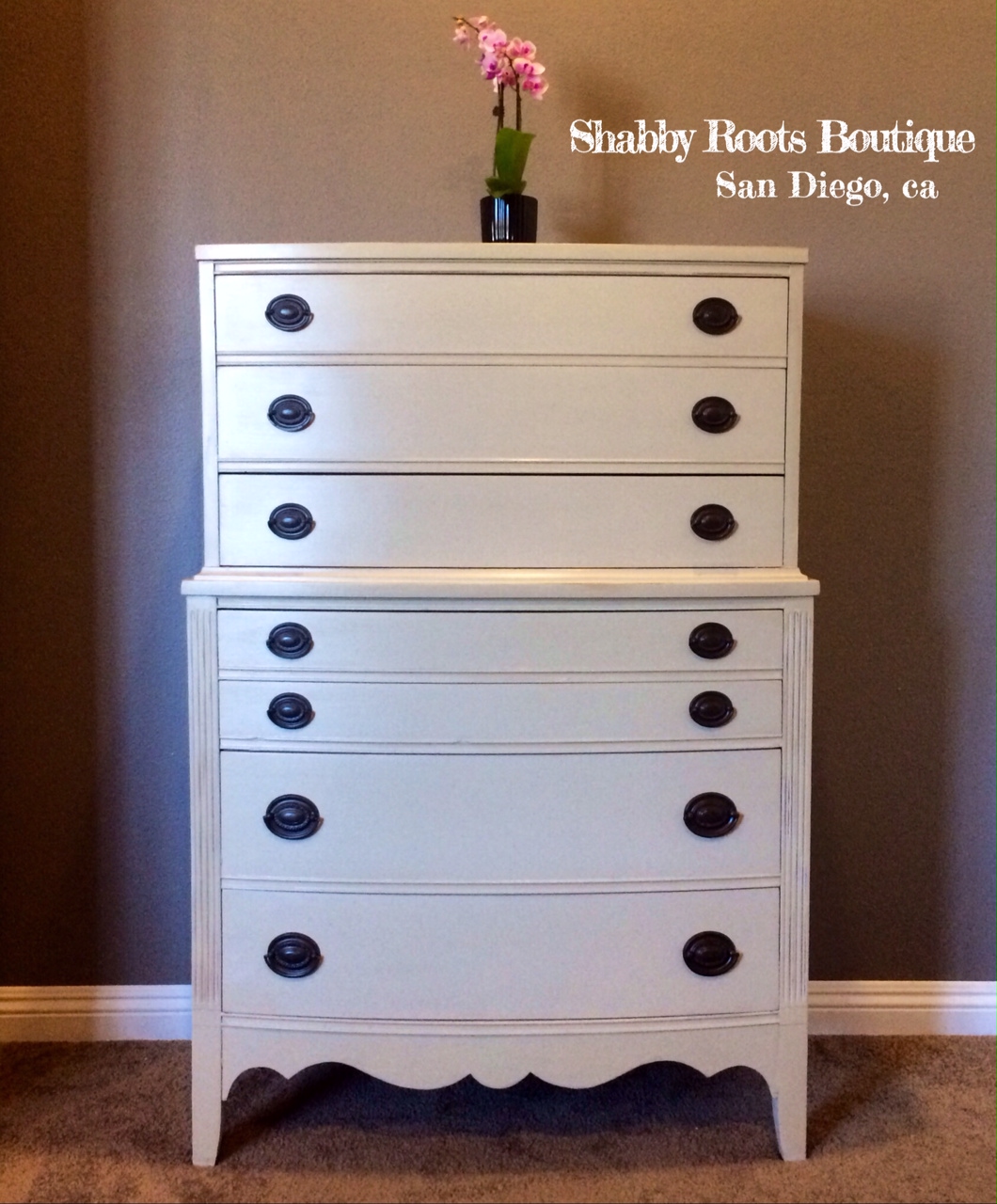 Dixie Vintage Tall Boy Dresser Shabby Roots Boutique